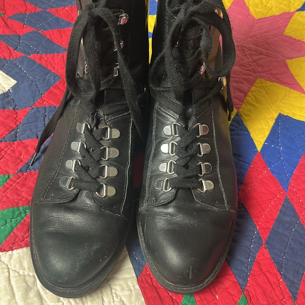 Bleecker and Bond Hazel black combat moto boots sz 9 1/2 - Picture 6 of 6